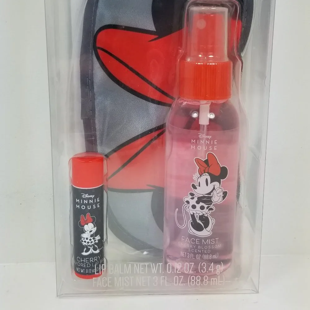Minnie mouse night mask lip balm and face mist set